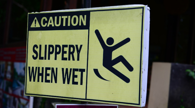 Caution: Slippery When Wet Sign