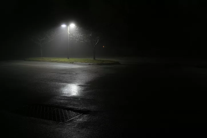 dark parking lot