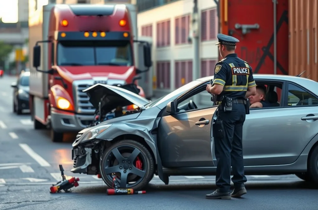 Car and Truck Accident