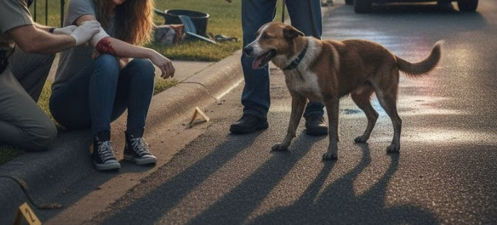 Dog bite victim in Arkansas receiving medical attention after an attack.